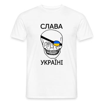 Slava ukraini - Männer T-Shirt - Weiß - Vorne - AI Model Male 178 dark (178cm)