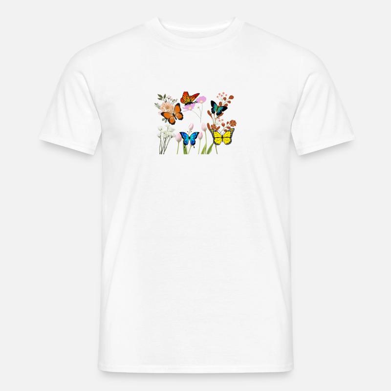 Blumen - Männer T-Shirt - Weiß