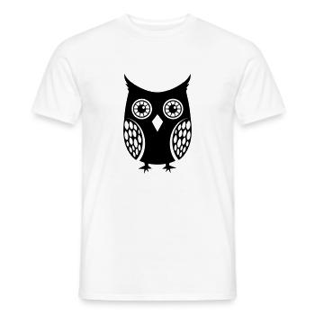 Eule - Männer T-Shirt - Weiß - Vorne - AI Model Male 178 dark (178cm)