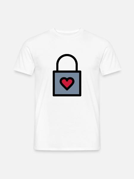 Padlock, love lock - Men's T-Shirt - white