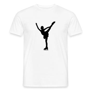 Figure skating skates ice skating - Men's T-Shirt - white - Front - AI Model Male 178 dark (178cm)