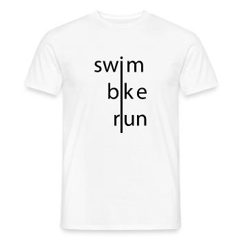 Triathlon - Men's T-Shirt - white - Front - AI Model Male 178 dark (178cm)