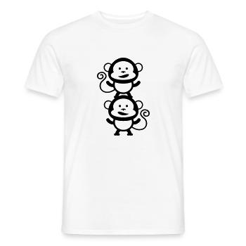 affen bande comic - Männer T-Shirt - Weiß - Vorne - AI Model Male 178 dark (178cm)