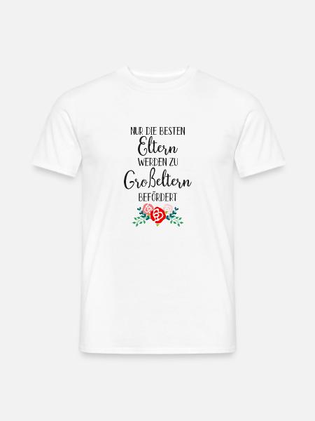 Nur Die Besten Eltern Werden Zu Großeltern - Männer T-Shirt - Weiß