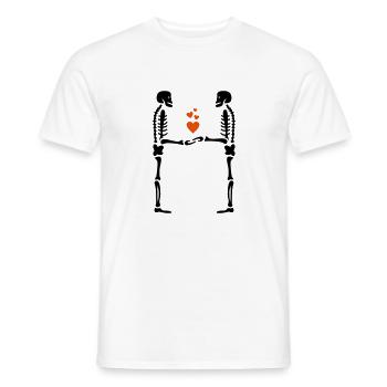 zwei Skelettherzen - Männer T-Shirt - Weiß - Vorne - AI Model Male 178 dark (178cm)