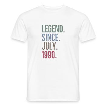 Legende seit Juli 1990 - Männer T-Shirt - Weiß - Vorne - AI Model Male 178 dark (178cm)