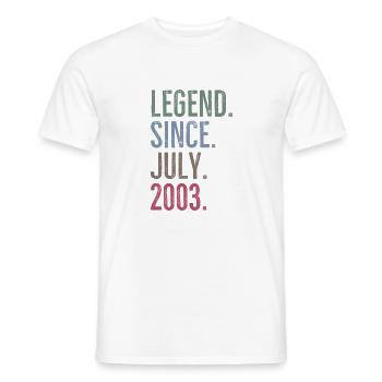 Légende depuis juillet 2003 - T-shirt homme - blanc - Devant - AI Model Male 178 dark (178cm)
