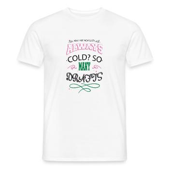 Love Funny Books Lover Book Fan Present Idea - Men's T-Shirt - white - Front - AI Model Male 178 dark (178cm)
