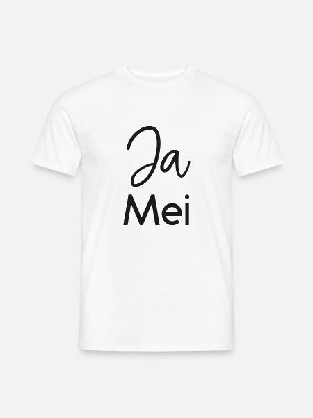 Bayerisch "Ja mei" - Männer T-Shirt - Weiß