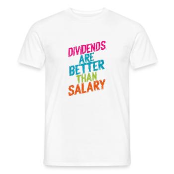Les dividendes valent mieux que le salaire - T-shirt homme - blanc - Devant - AI Model Male 178 dark (178cm)
