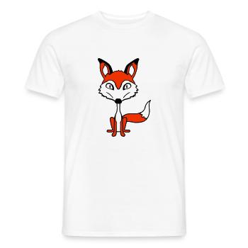 Renard Mauvais œil Dangereux Fou Animal sauvage - T-shirt homme - blanc - Devant - AI Model Male 178 dark (178cm)