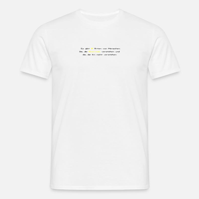 Binary Joke - Männer T-Shirt - Weiß