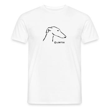 Greyhound head - Men's T-Shirt - white - Front - AI Model Male 178 dark (178cm)