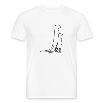 Meerkat funny cute cute gift family - Men's T-Shirt - white - Front - AI Model Male 178 dark (178cm)