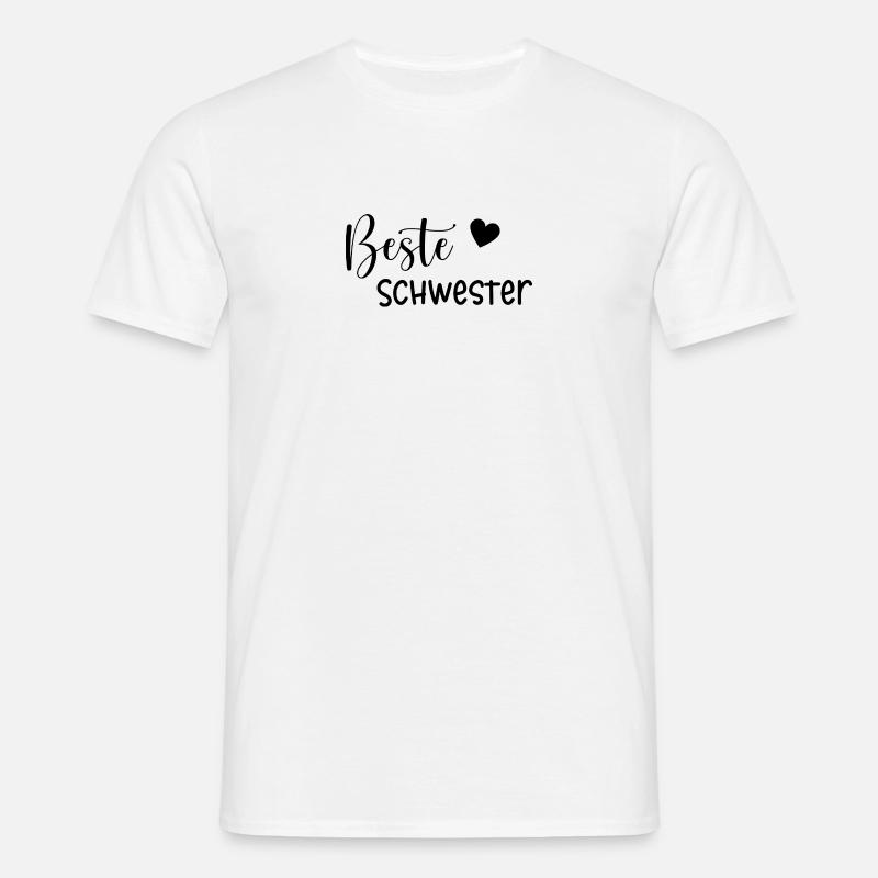 Beste Schwester Geschenkidee - Männer T-Shirt - Weiß