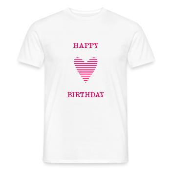 ALLES GUTE ZUM GEBURTSTAG. ALLES GUTE ZUM GEBURTSTAG. JAHRESTAG. - Männer T-Shirt - Weiß - Vorne - AI Model Male 178 dark (178cm)
