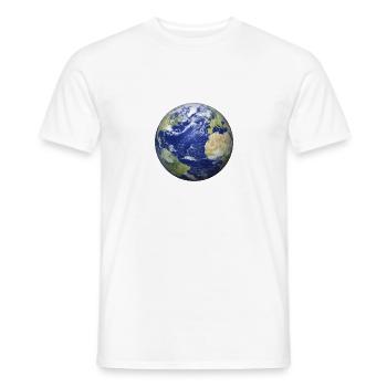 Planet Erde - Männer T-Shirt - Weiß - Vorne - AI Model Male 178 dark (178cm)