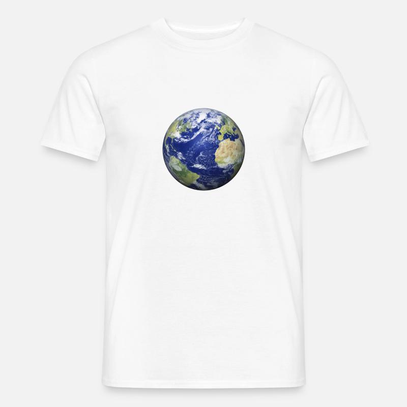 Planet Erde - Männer T-Shirt - Weiß
