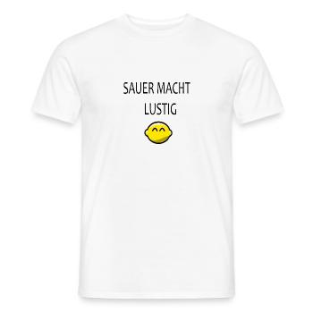 Sauer macht lustig Zitrone Vitamine Geschenkidee - Männer T-Shirt - Weiß - Vorne - AI Model Male 178 dark (178cm)