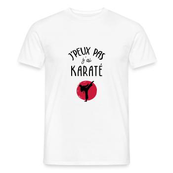J'peux pas j'ai karaté - T-shirt homme - blanc - Devant - AI Model Male 178 dark (178cm)