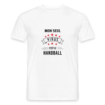 Handball sportif virus - T-shirt homme - blanc - Devant - AI Model Male 178 dark (178cm)