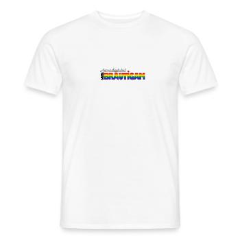 TEAM:BRÄUTIGAM (Pride-Version) - Männer T-Shirt - Weiß - Vorne - AI Model Male 178 dark (178cm)