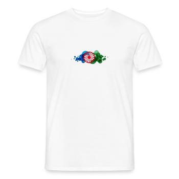 WheelsRomaSintiCoprightLennylindell2 - Men's T-Shirt - white - Front - AI Model Male 178 dark (178cm)