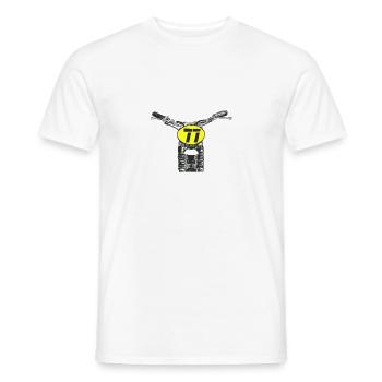Oldschool Motocross - Männer T-Shirt - Weiß - Vorne - AI Model Male 178 dark (178cm)