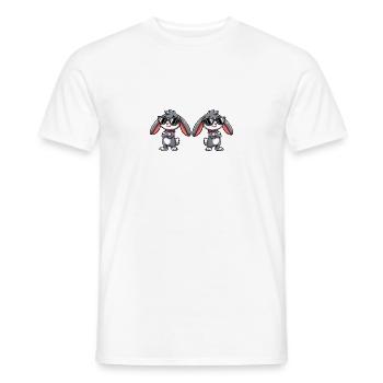 hase comic sonnenbrille 2 - Männer T-Shirt - Weiß - Vorne - AI Model Male 178 dark (178cm)