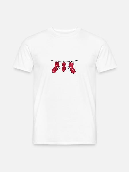 christmas socks - Men's T-Shirt - white
