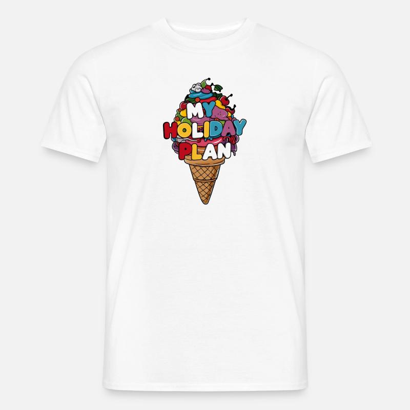 Lustiges Eiscreme Design und Spruch - Männer T-Shirt - Weiß