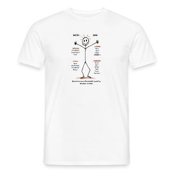 Sofia liebt es, neue Welten zu entdecken - Männer T-Shirt - Weiß - Vorne - AI Model Male 178 dark (178cm)