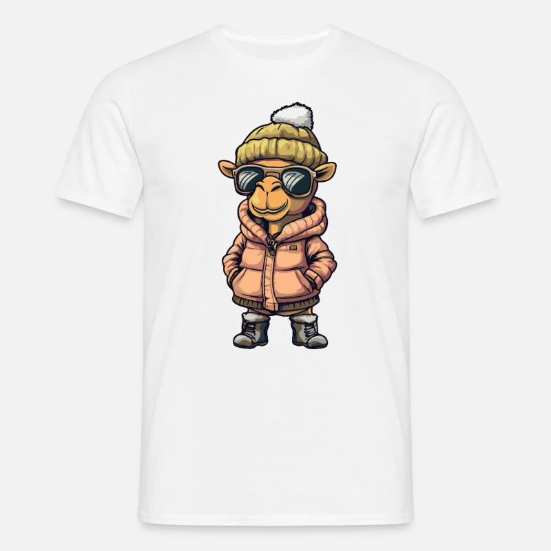 Kamel Cool Comic - Männer T-Shirt - Weiß