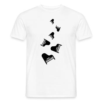 Piano Instrument - Men's T-Shirt - white - Front - AI Model Male 178 dark (178cm)