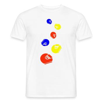 Racing driver helm racing Bunt - Men's T-Shirt - white - Front - AI Model Male 178 dark (178cm)