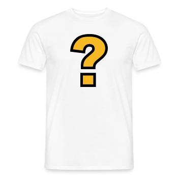 Question mark - Men's T-Shirt - white - Front - AI Model Male 178 dark (178cm)