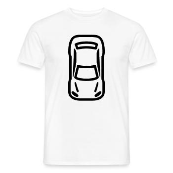 top voiture - T-shirt homme - blanc - Devant - AI Model Male 178 dark (178cm)