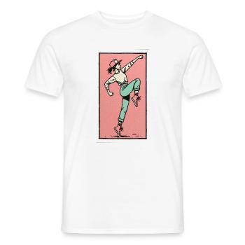 Danseuse #13 - T-shirt homme - blanc - Devant - AI Model Male 178 dark (178cm)