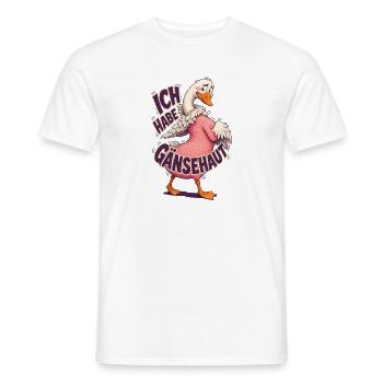 Ich Habe Gänsehaut – Lustige Gans - Männer T-Shirt - Weiß - Vorne - AI Model Male 178 dark (178cm)
