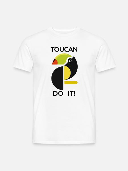 Abstrakter Tukan TOUCAN DO IT - Männer T-Shirt - Weiß
