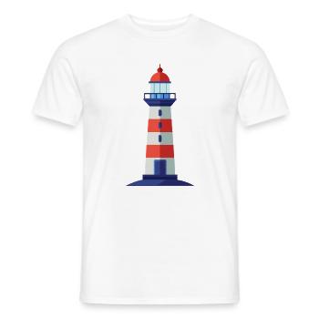 Leuchtturm - Männer T-Shirt - Weiß - Vorne - AI Model Male 178 dark (178cm)
