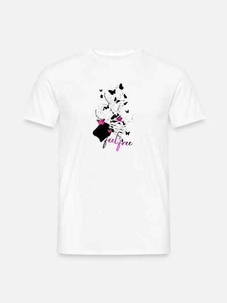 Feel_free - Männer T-Shirt - Weiß