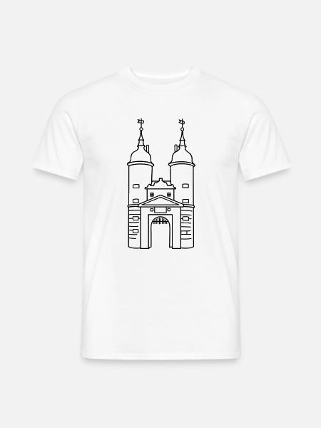 Brückentor Heidelberg - Männer T-Shirt - Weiß