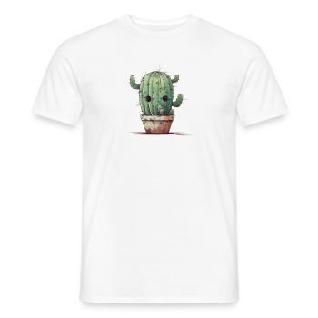 Kaktus Pflanze Geschenkidee - Männer T-Shirt - Weiß - Vorne - AI Model Male 178 dark (178cm)