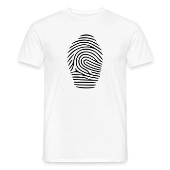Fingerprint Vector Fingerabdruck - Männer T-Shirt - Weiß - Vorne - AI Model Male 178 dark (178cm)