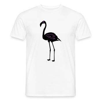 Symbole du flamant rose - T-shirt homme - blanc - Devant - AI Model Male 178 dark (178cm)