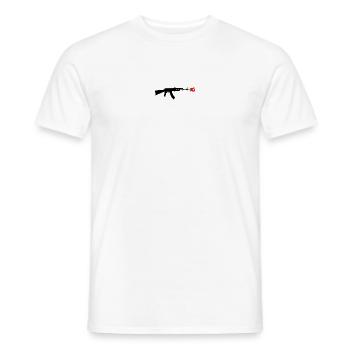AK 47 Sturmgewehr Rose Pistole Frieden Gewehr Free - Männer T-Shirt - Weiß - Vorne - AI Model Male 178 dark (178cm)