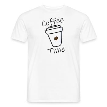 Heure du café - T-shirt homme - blanc - Devant - AI Model Male 178 dark (178cm)