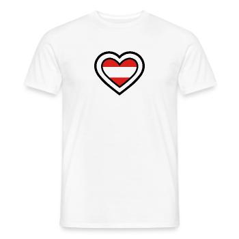 Austria Sport Mannschaften - Herz - Männer T-Shirt - Weiß - Vorne - AI Model Male 178 dark (178cm)