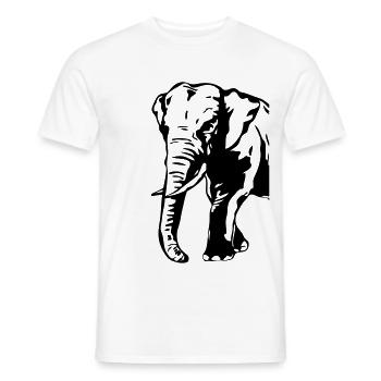 Elephant - Africa - Männer T-Shirt - Weiß - Vorne - AI Model Male 178 dark (178cm)
